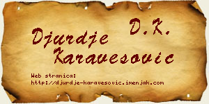 Đurđe Karavesović vizit kartica